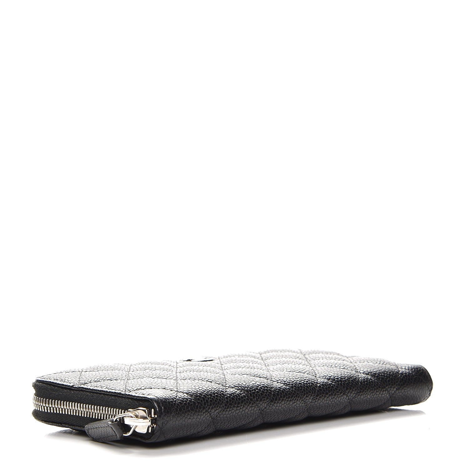 Chanel Caviar Quilted Large Gusset Zip Around Wallet Black 4 of 8