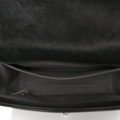 Chanel Lambskin Studded Galuchat Stingray Small Boy Crossbody Flap Black 5 of 10