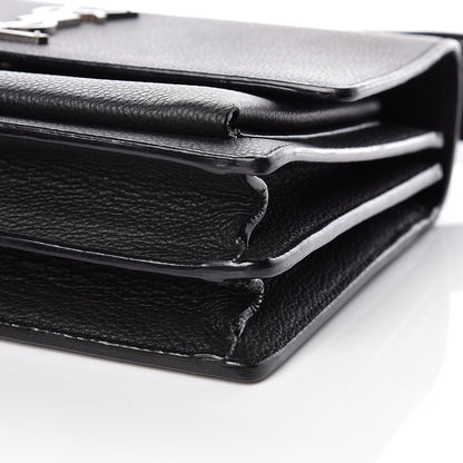 Saint Laurent Grained Calfskin Monogram Sunset Black 9 of 11