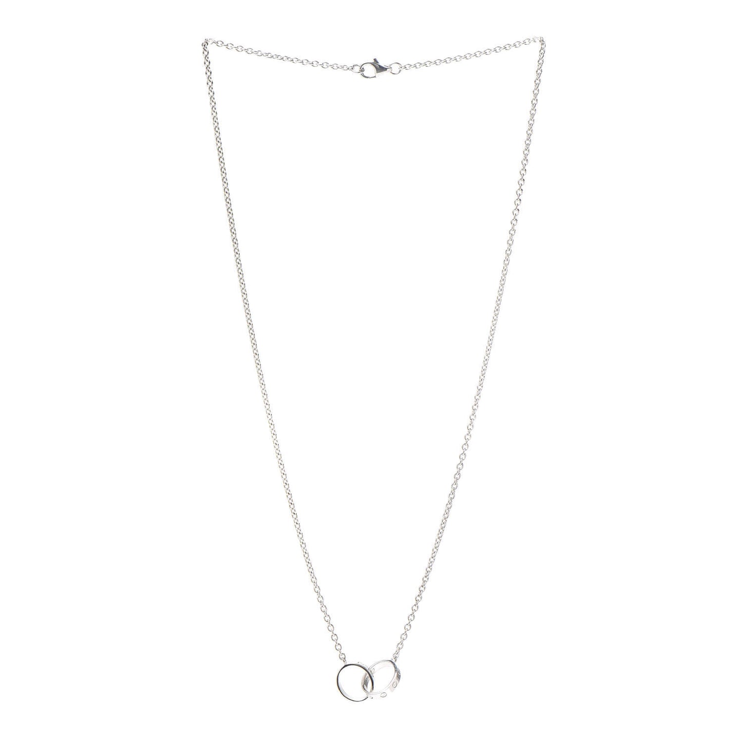 18K White Gold Interlocking LOVE Necklace
