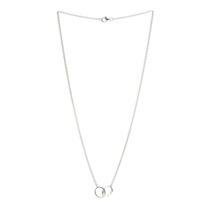 Cartier 18K White Gold Interlocking LOVE Necklace 3 of 8