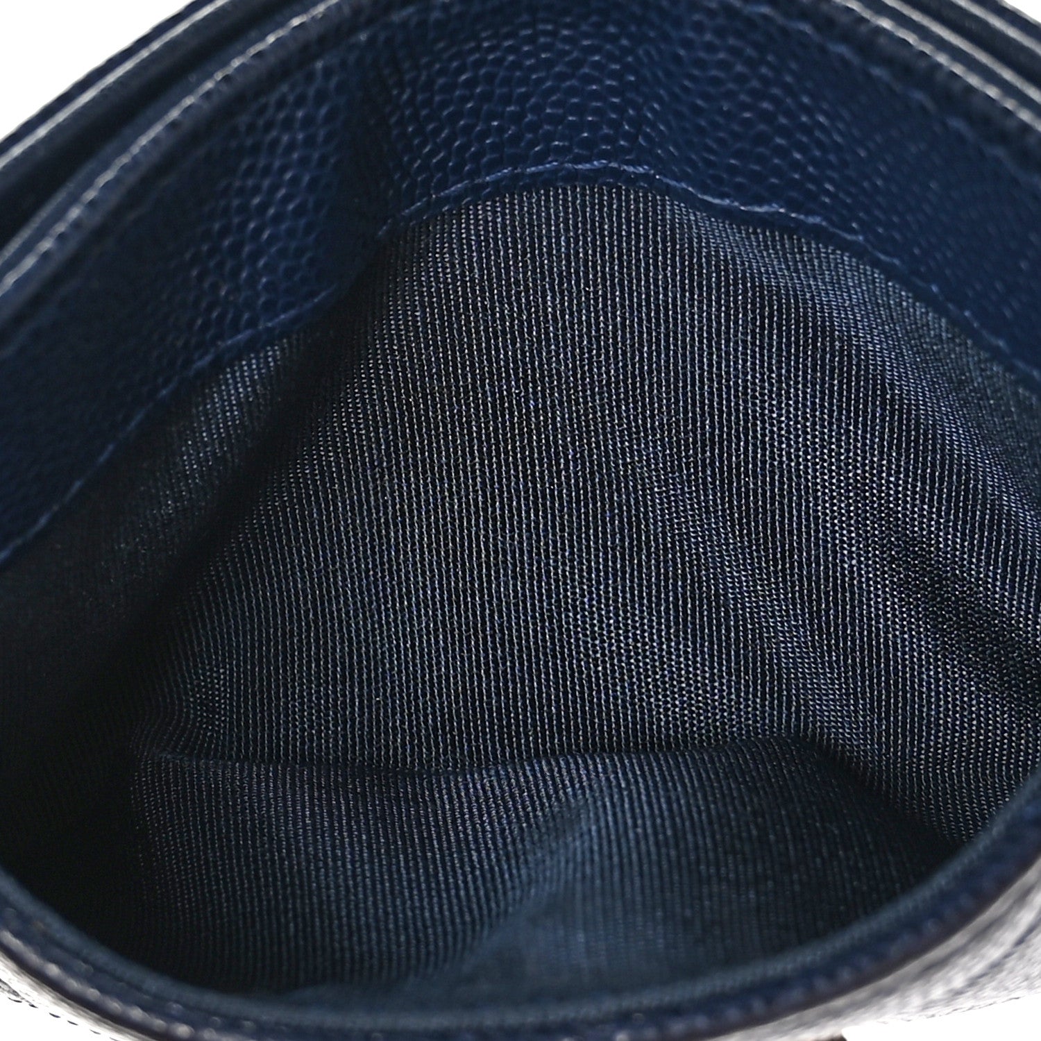 Chanel Caviar Quilted Crystal Card Holder Blue 9 of 12