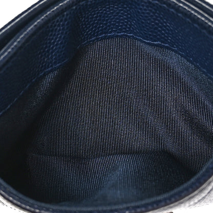 Chanel Caviar Quilted Crystal Card Holder Blue 9 of 12