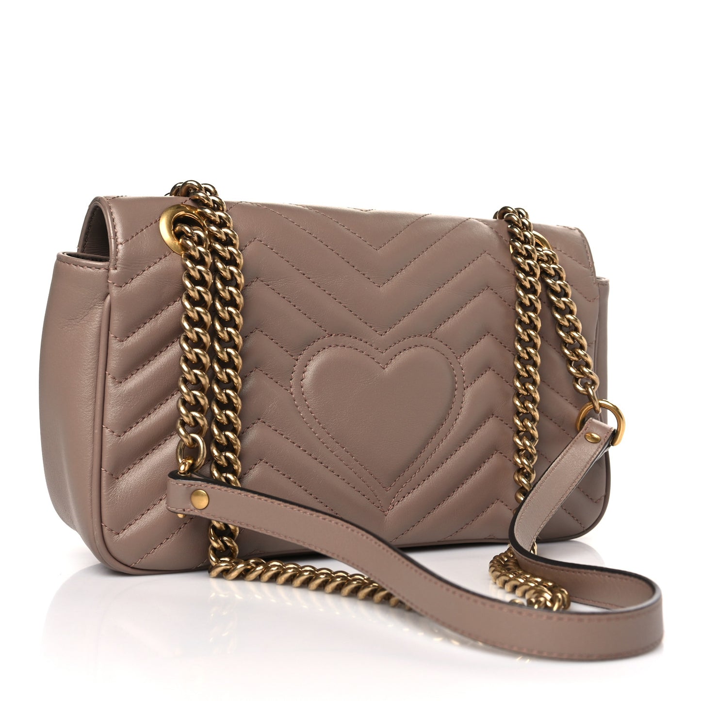 Calfskin Matelasse Small GG Marmont Shoulder Bag Porcelain Rose