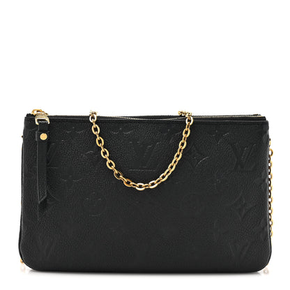 Louis Vuitton Empreinte Double Zip Pochette Black 1 of 11