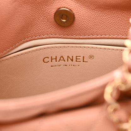 Chanel Caviar Quilted Small Wavy CC Hobo Coral 6 of 10