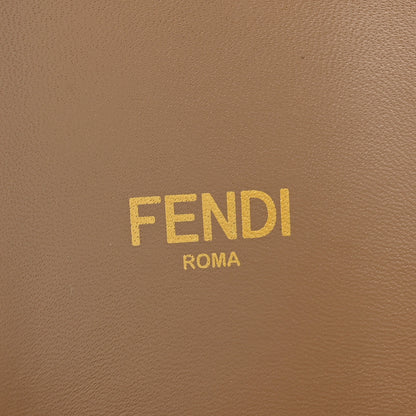 Fendi Fabric Jacquard Nappa FF Womens Fendi Feel Buckled Slide Sandals 35 Tobacco Black Miele Scuro 7 of 8