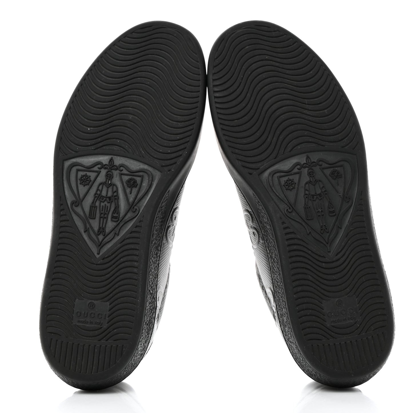 Calfskin GG Tennis Embossed Mens Ace Sneakers 5 Black
