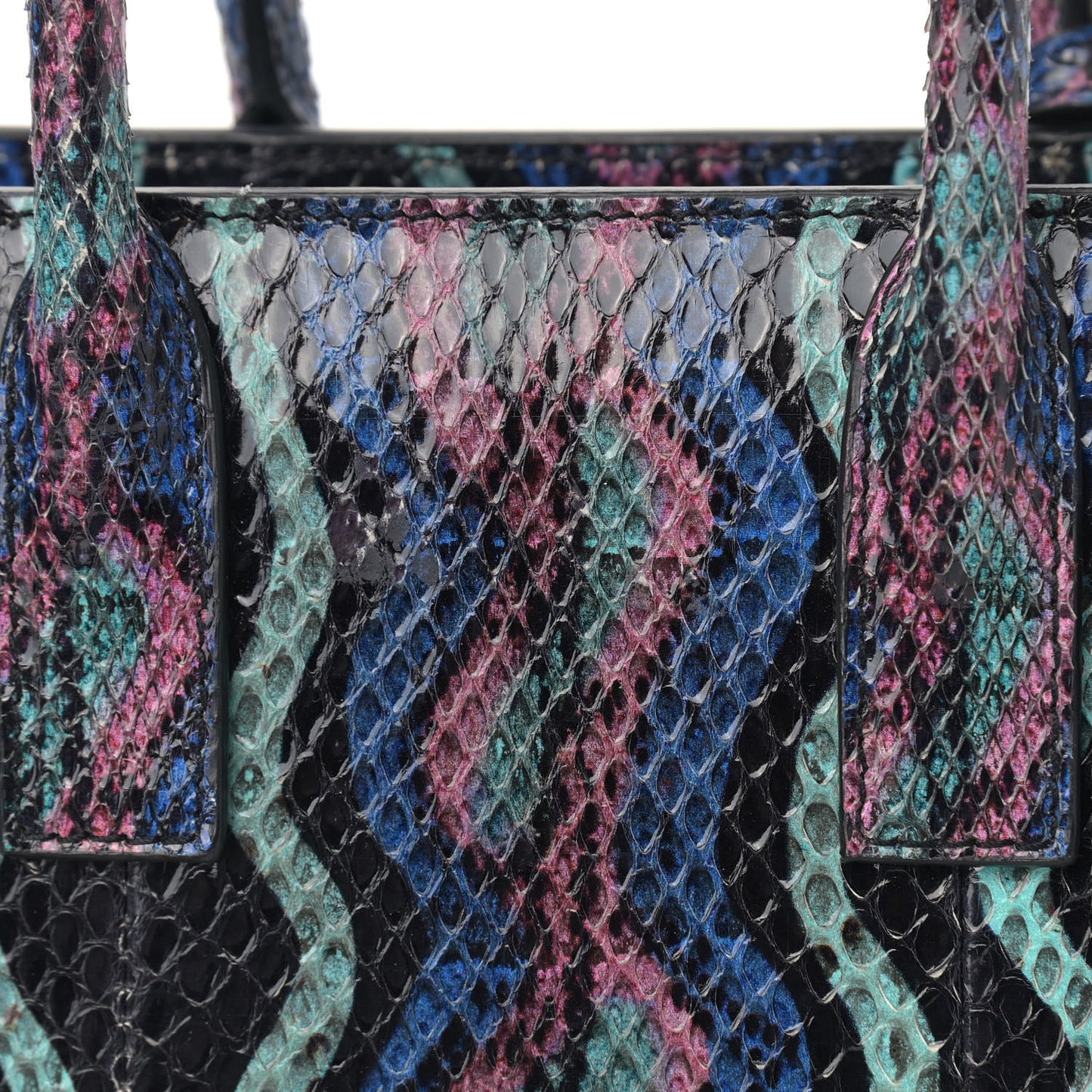 Snakeskin Curvy Stripe Nano Sac De Jour Multicolor