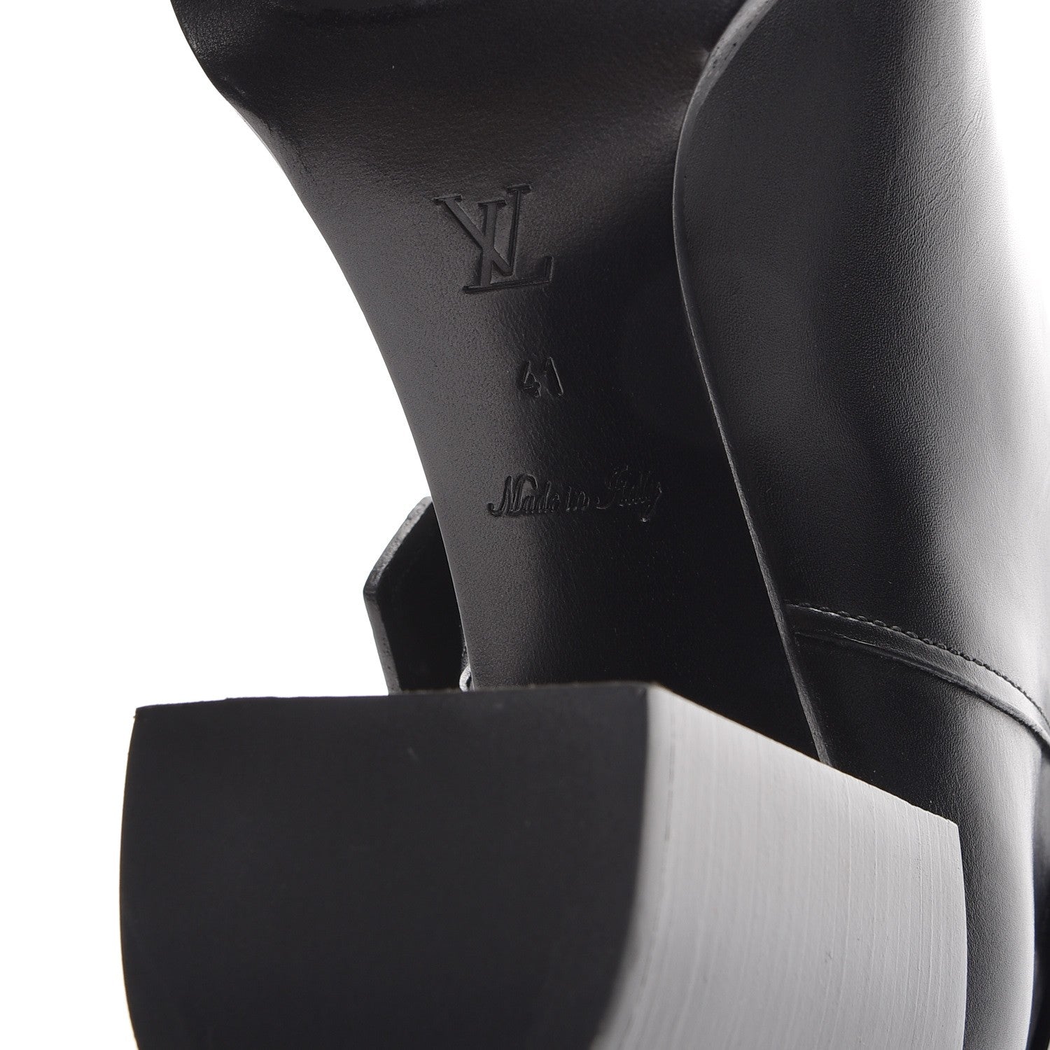 Louis Vuitton Calfskin Belted Ankle Boots 41 Black 6 of 10