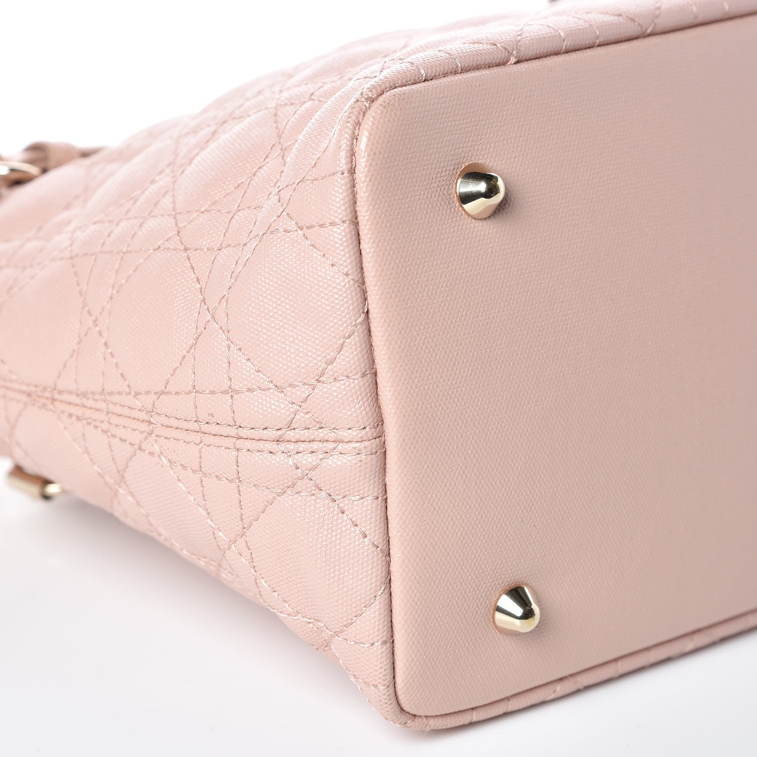 Christian Dior Coated Canvas Cannage Mini Panarea Tote Light Pink 5 of 11