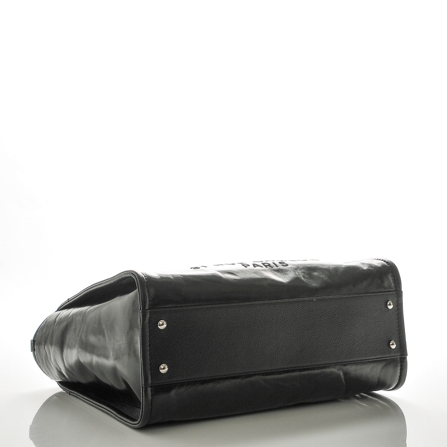Chanel Glazed Calfskin Small Deauville Tote Black 4 of 7