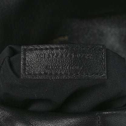Saint Laurent Lambskin Quilted Medium Loulou Puffer Monogram Chain Satchel Black 7 of 11