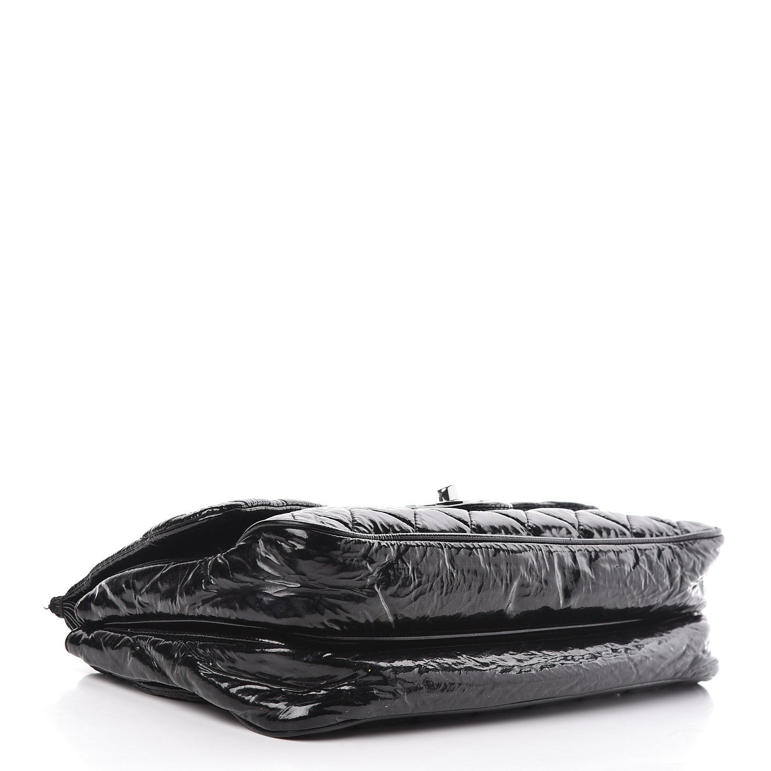 Chanel Patent Quilted Day Glo Flap Bag Black 4 of 17
