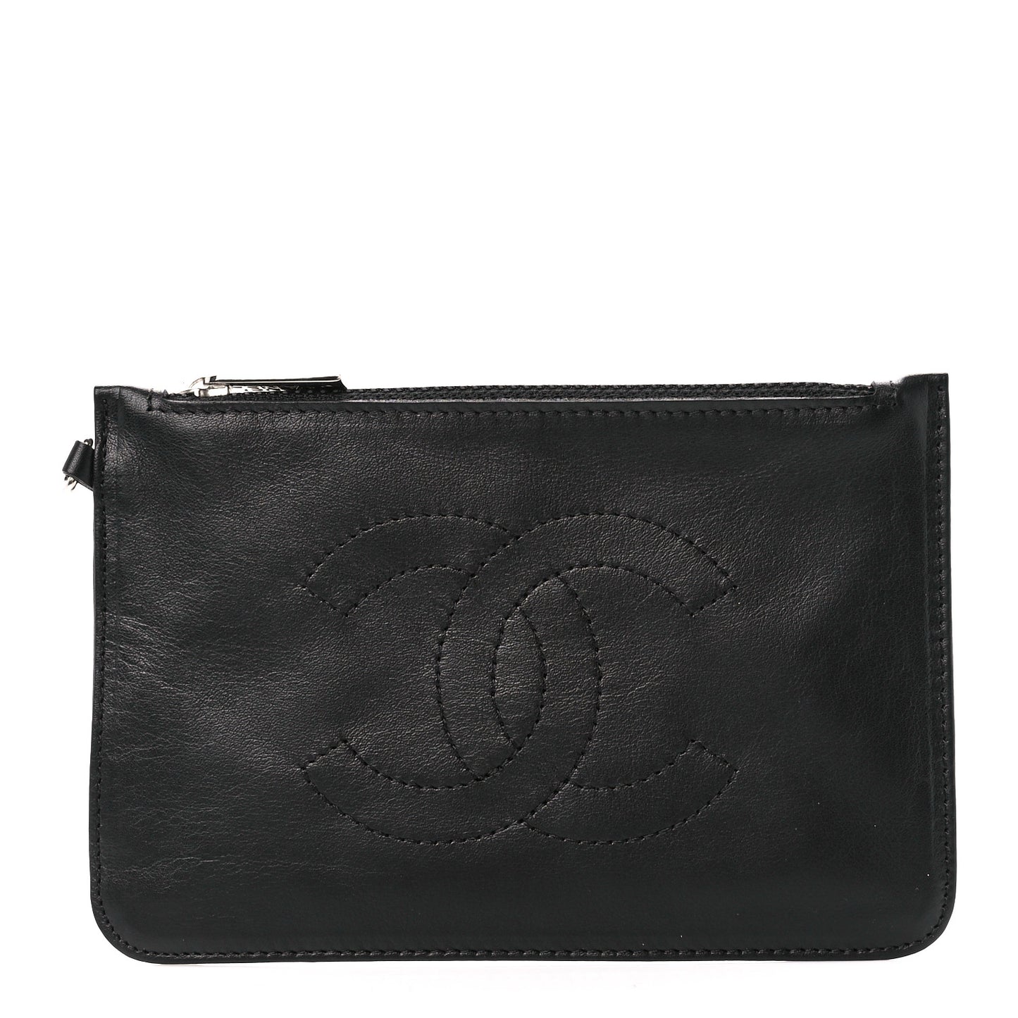 Calfskin CC Small Cosmetic Case Black
