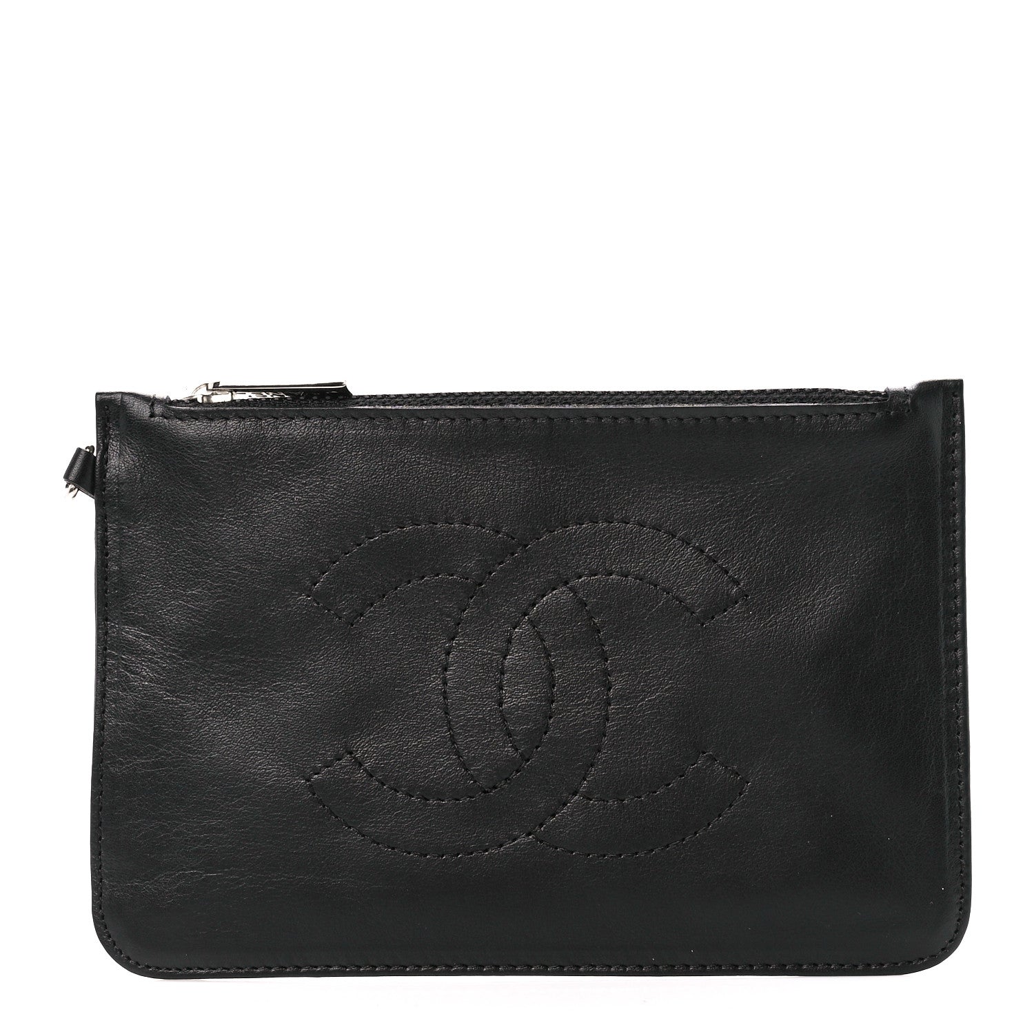Chanel Calfskin CC Small Cosmetic Case Black 1 of 11