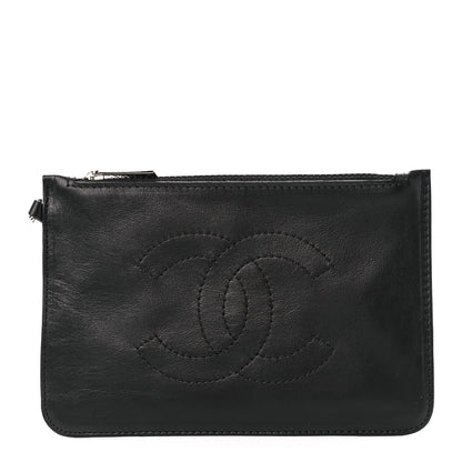 Chanel Calfskin CC Small Cosmetic Case Black 1 of 11