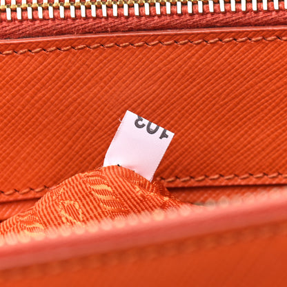 Prada Saffiano Small Galleria Double Zip Tote Papaya 6 of 9