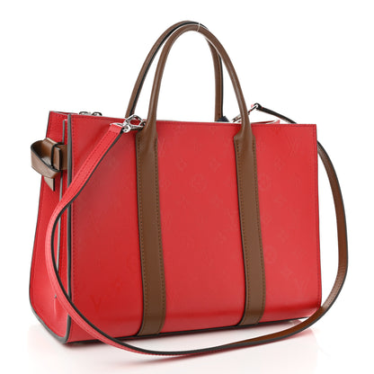 Louis Vuitton Monogram Cuir Plume Very Tote MM Rubis Noisette 3 of 10