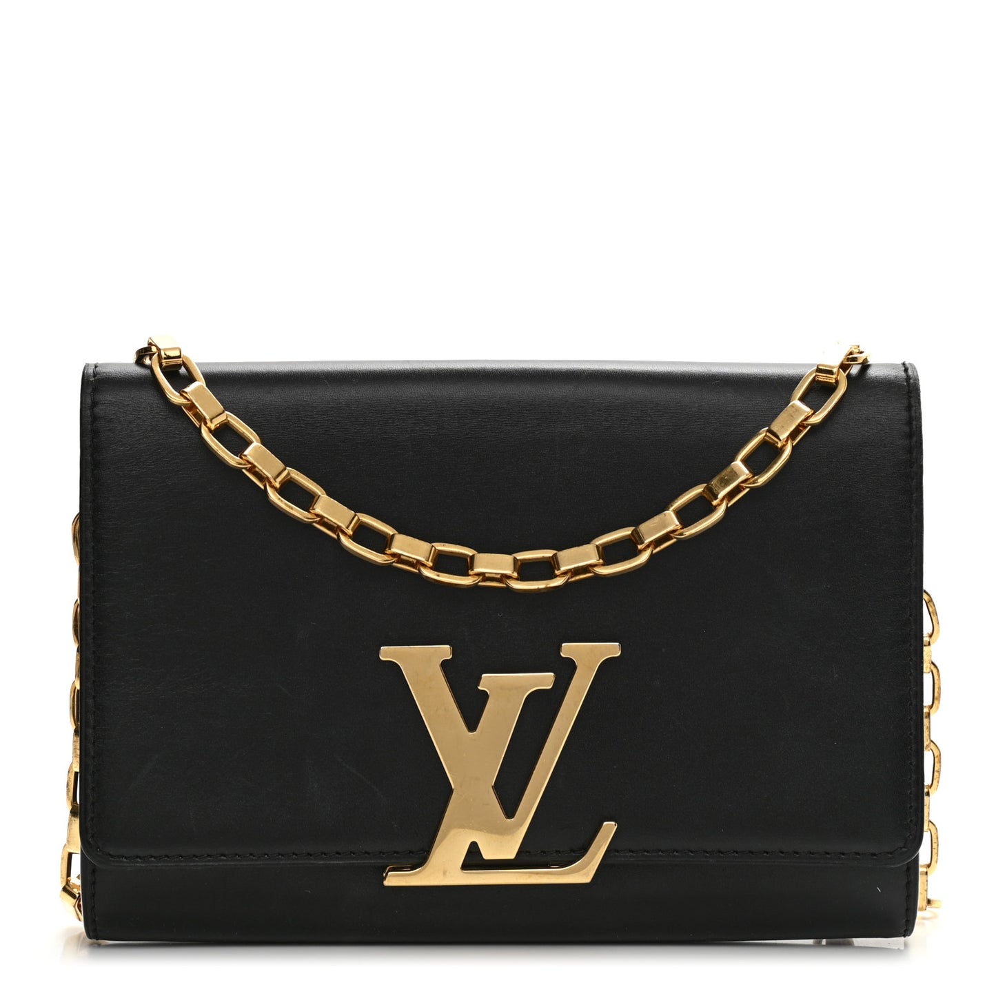 Calfskin Chain Louise GM Black