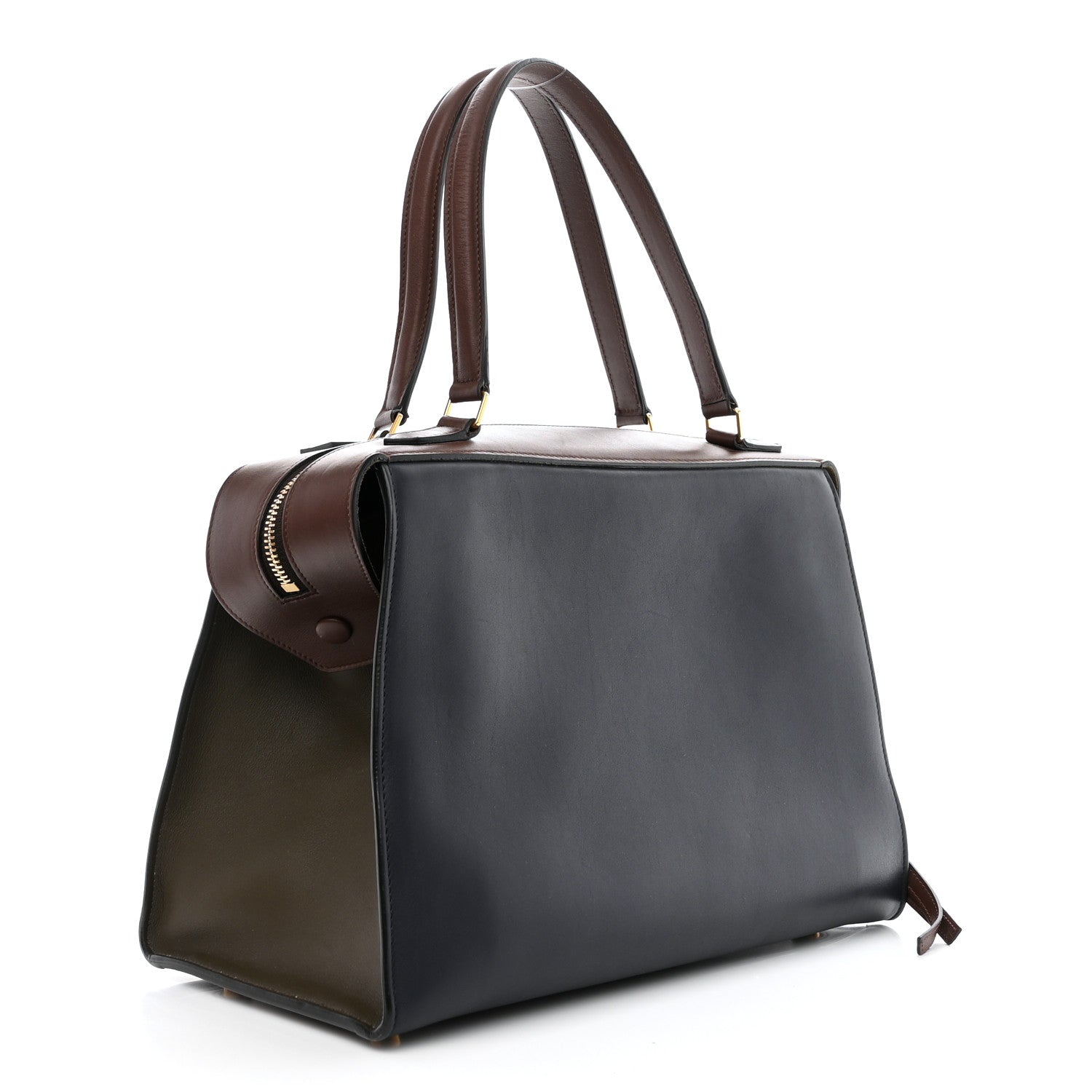 Celine Smooth Calfskin Small Tri-Color Ring Bag Navy 3 of 11