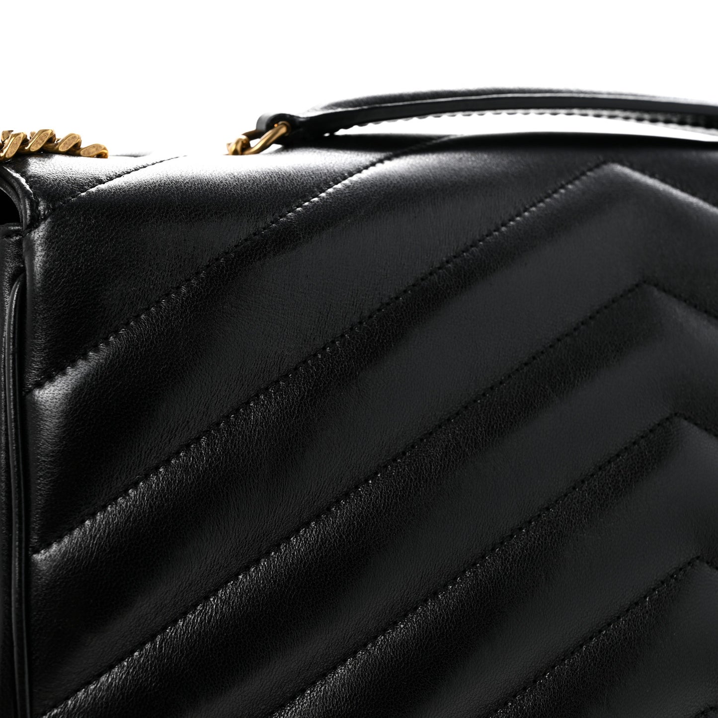 Lambskin Quilted Monogram Large Loulou Black
