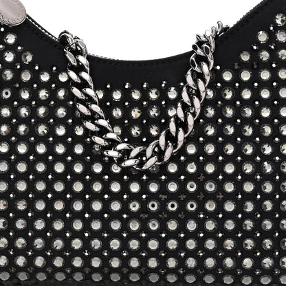 Stella McCartney Nylon Crystal Mini Falabella Zipped Shoulder Bag Black 9 of 11