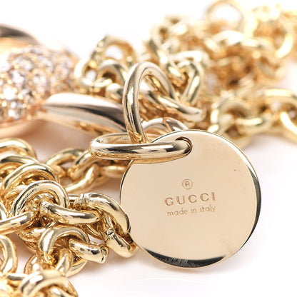 Gucci 18K Yellow Gold Diamond Horsebit Pendant Necklace 4 of 7