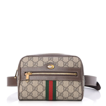Gucci GG Supreme Monogram Web Small Ophidia Belt Bag 85 34 Dark Brown 1 of 7