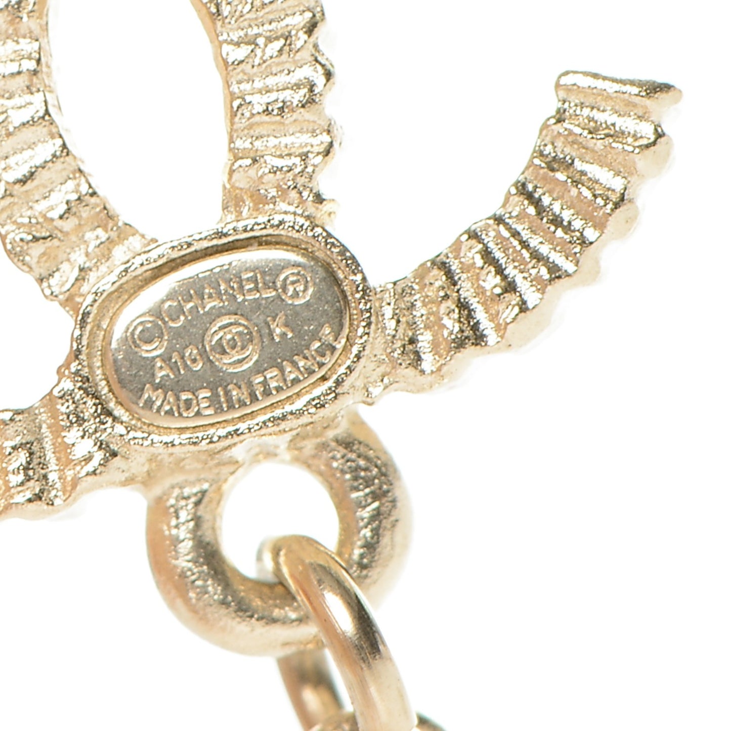 Pearl CC Drop Earring Gold