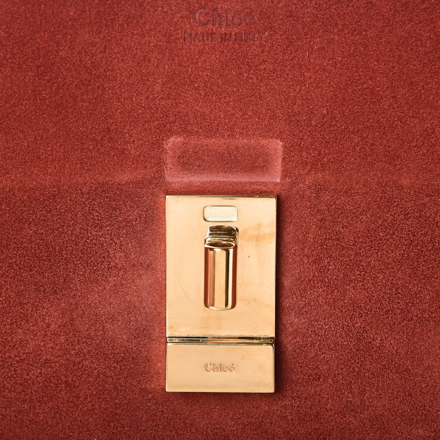 Chloe Lambskin Suede Calfskin Mini Drew Shoulder Bag Paprika Red 8 of 11
