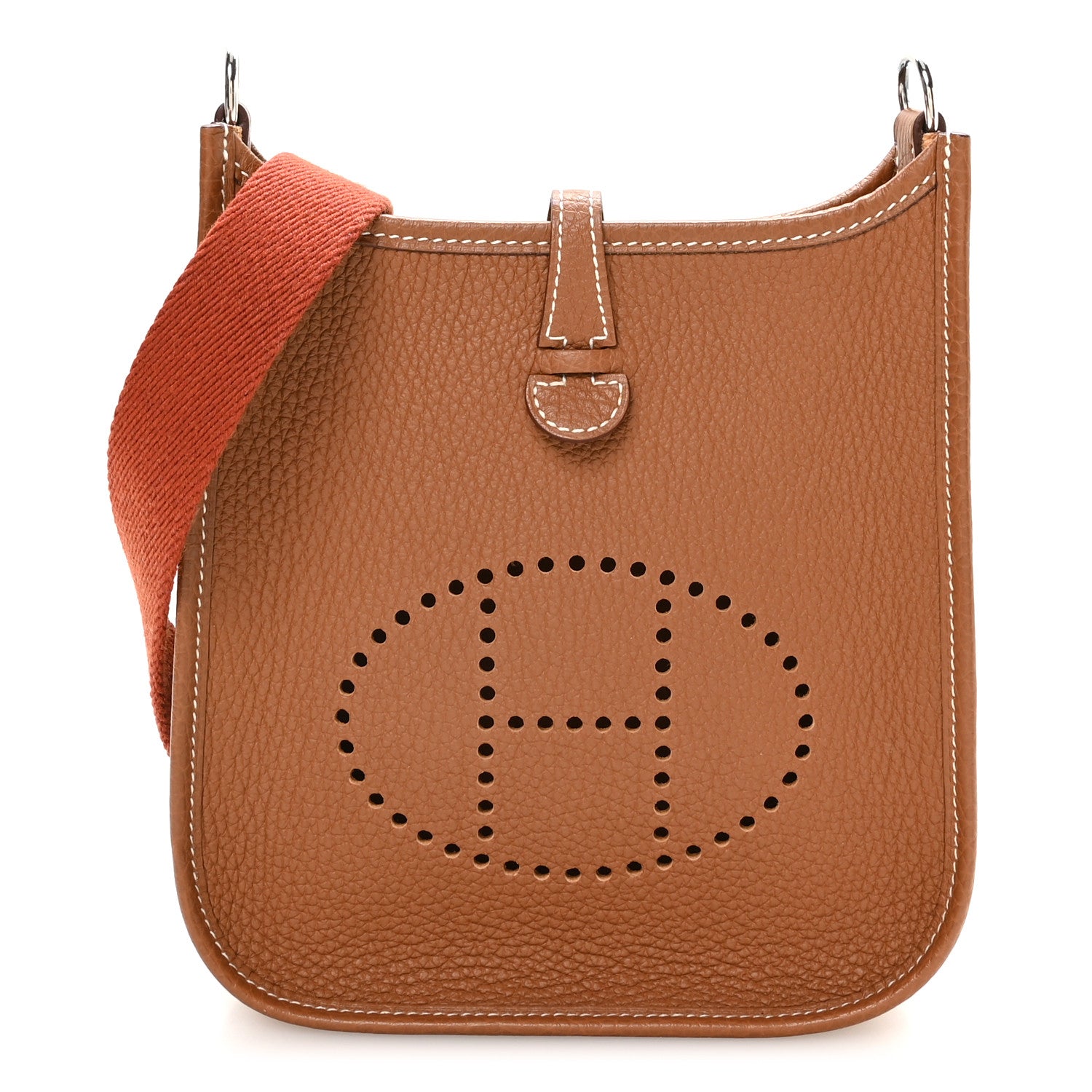 Hermes Taurillon Clemence Evelyne TPM Gold Cuivre 1 of 10