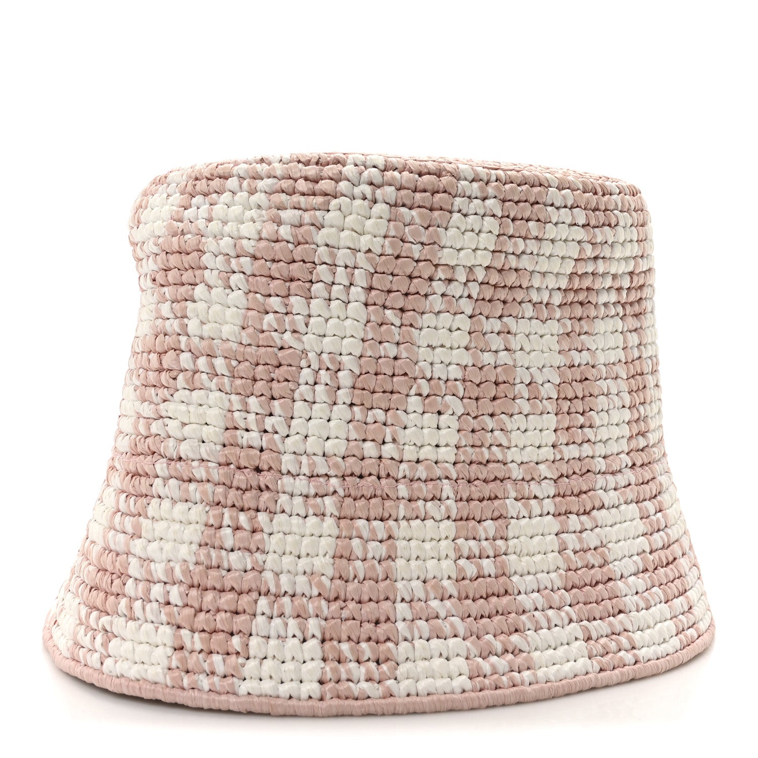 Prada Yarn Raffia Effect Crochet Triangle Bucket Hat M Alabastro 1 of 12
