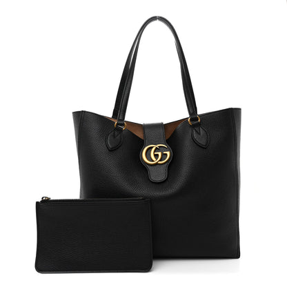 Gucci Grained Calfskin Small Dahlia Tote Black 3 of 12