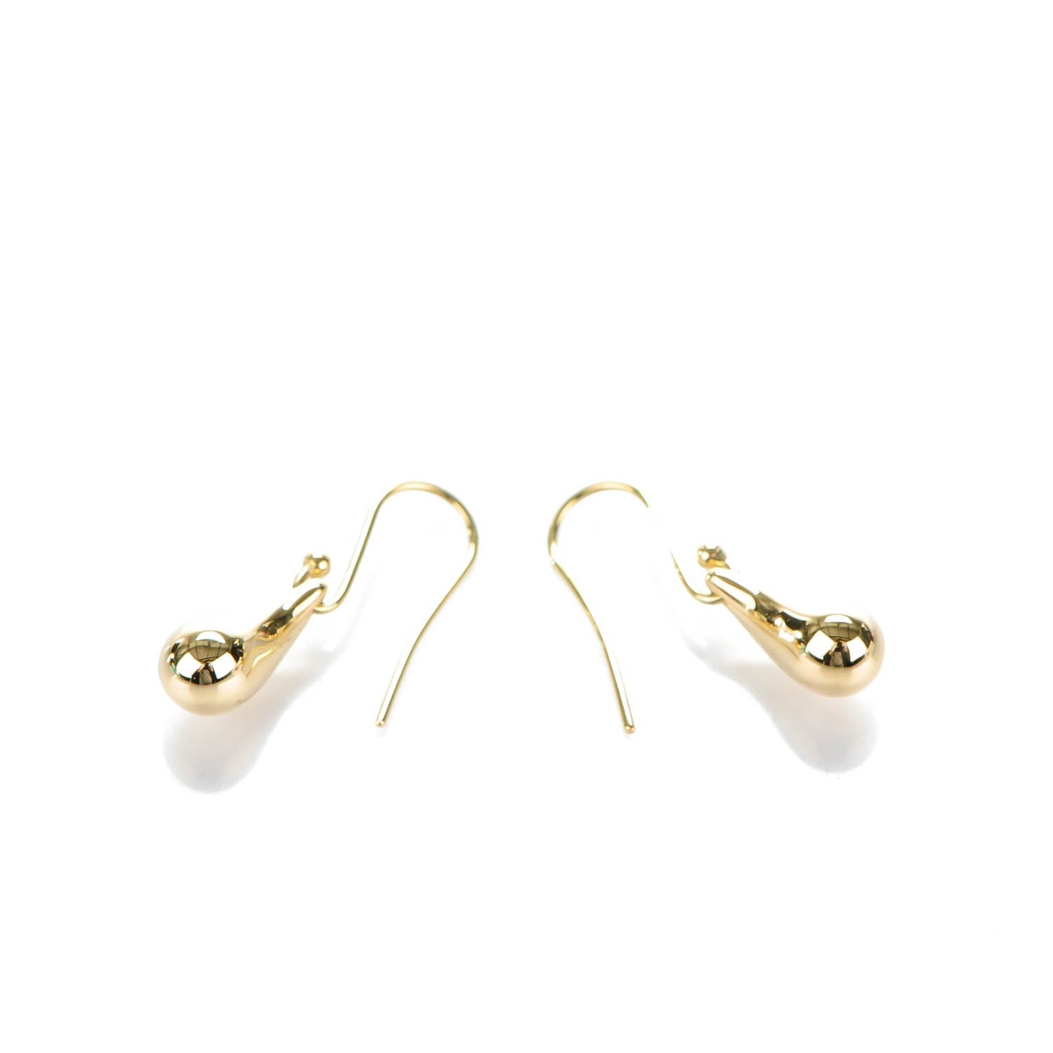 Tiffany 18K Yellow Gold Elsa Peretti 12mm Teardrop Earrings 3 of 4