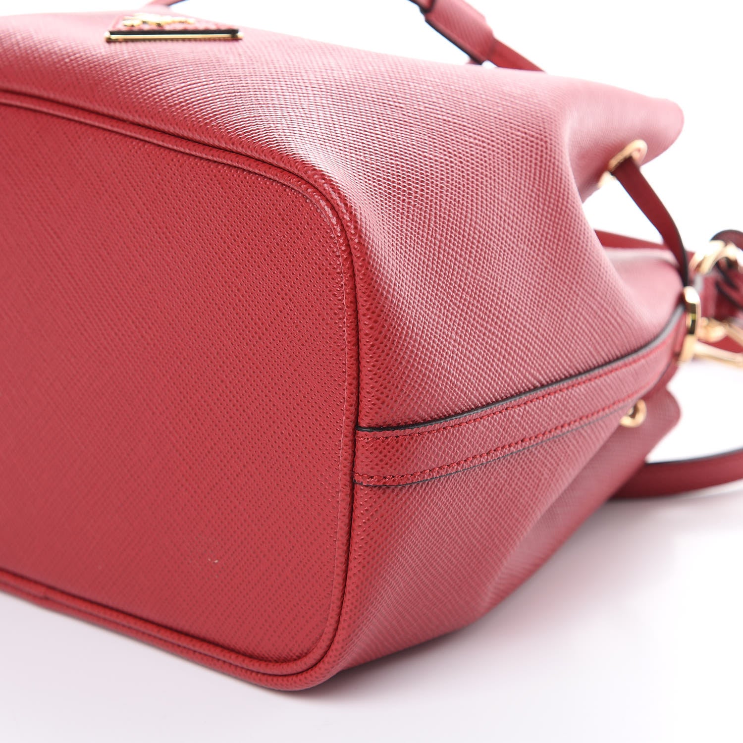 Prada Saffiano Cuir Bucket Bag Fuoco 8 of 9