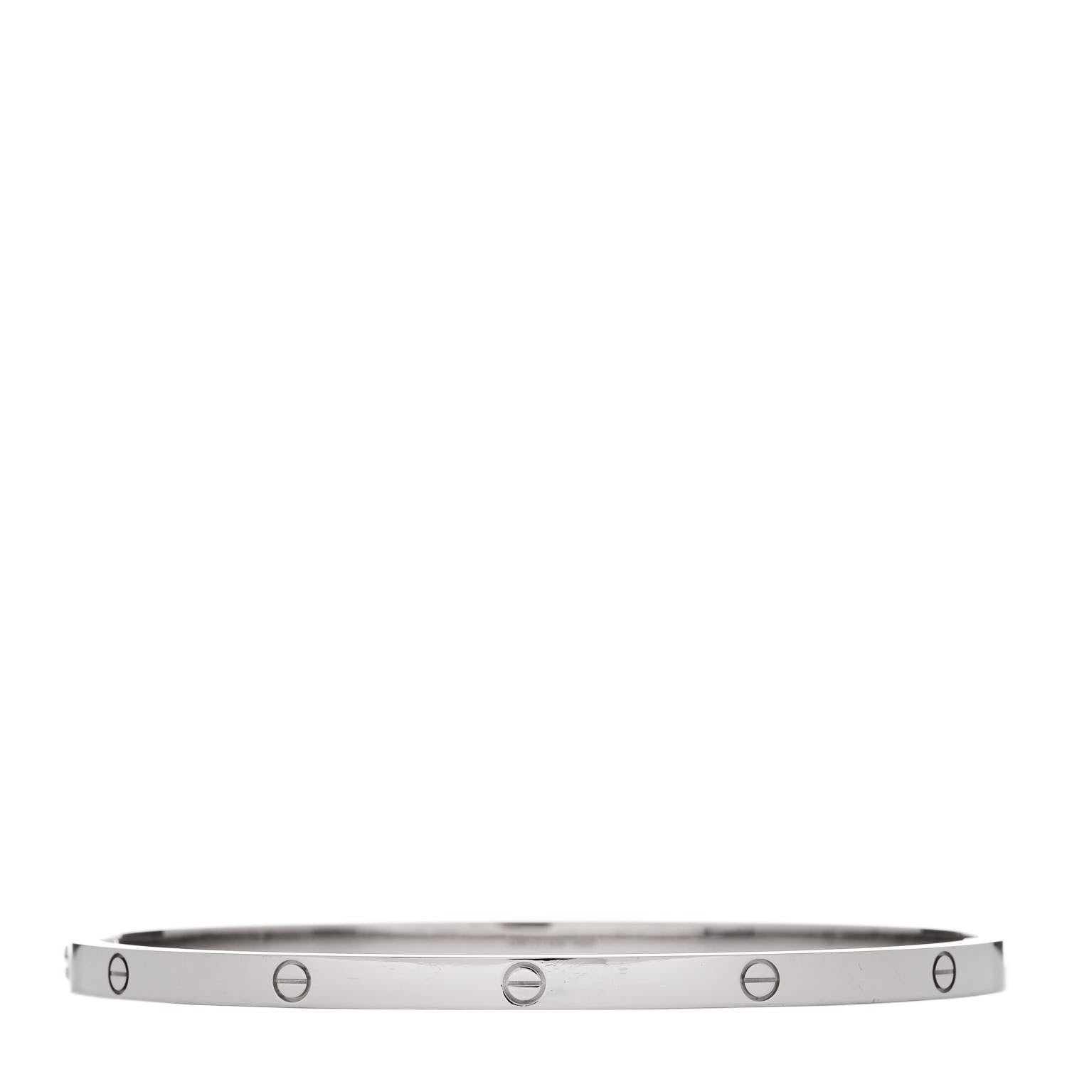 Cartier 18K White Gold Small LOVE Bracelet 19 2 of 8