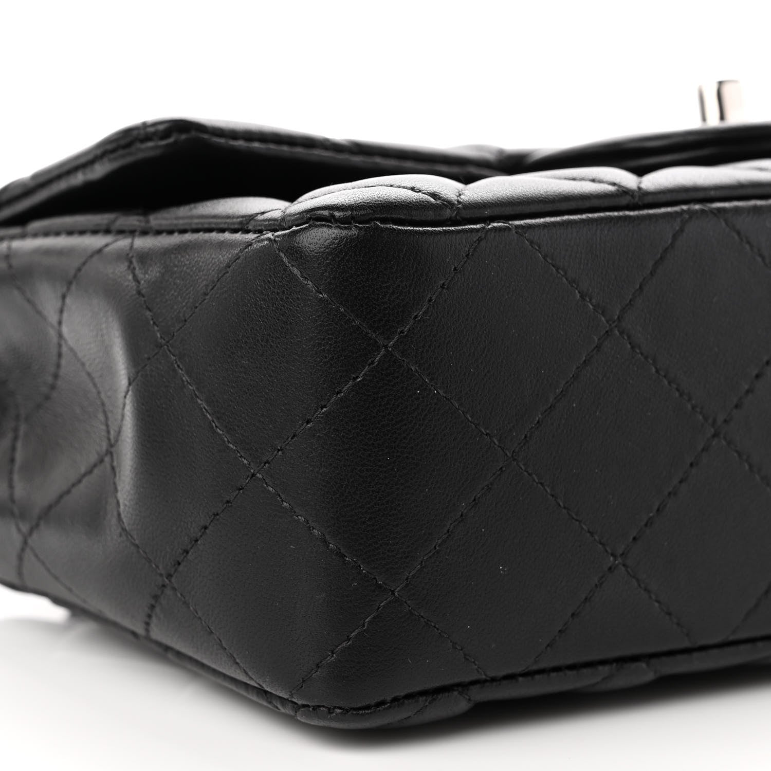 Chanel Lambskin Quilted Mini Rectangular Flap Black 9 of 10