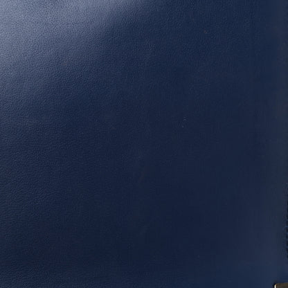 Chanel Calfskin Quilted North South Boy Flap Navy 9 of 9