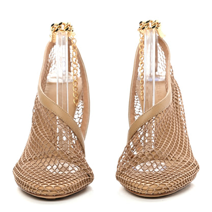 Bottega Veneta Mesh Nappa Chunky Chain Sandals 39 Beige Pony 2 of 7
