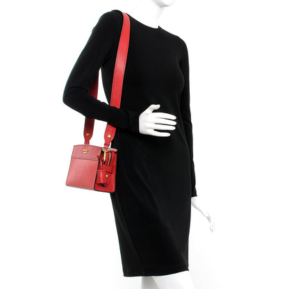 Prada Saffiano City Calfskin Esplanade Crossbody Bag Rosso 2 of 7