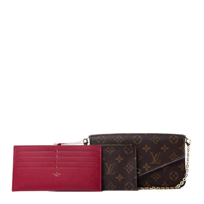 Louis Vuitton Monogram Pochette Felicie Chain Wallet Fuchsia 3 of 16
