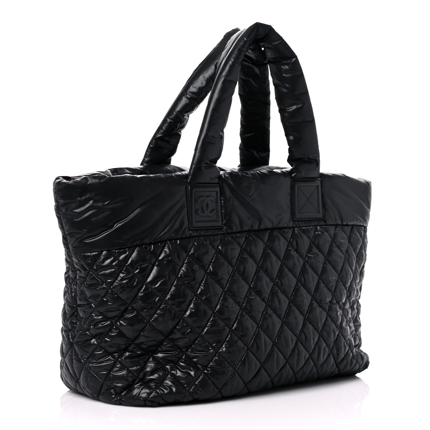 Chanel Nylon Quilted Large Coco Cocoon Tote Black 3 of 10