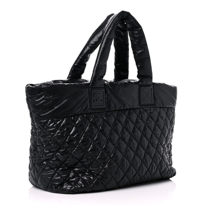 Chanel Nylon Quilted Large Coco Cocoon Tote Black 3 of 10