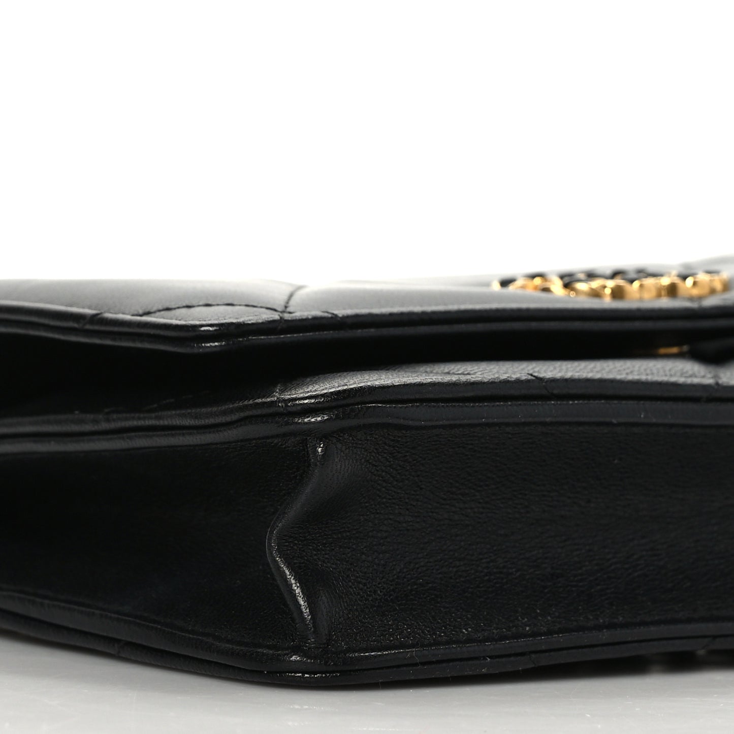 Lambskin Quilted Chanel 19 Wallet On Chain WOC Black