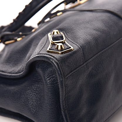 Balenciaga Chevre Gold Metallic Edge Hardware City Bleu Nuit Dark Sea 13 of 18