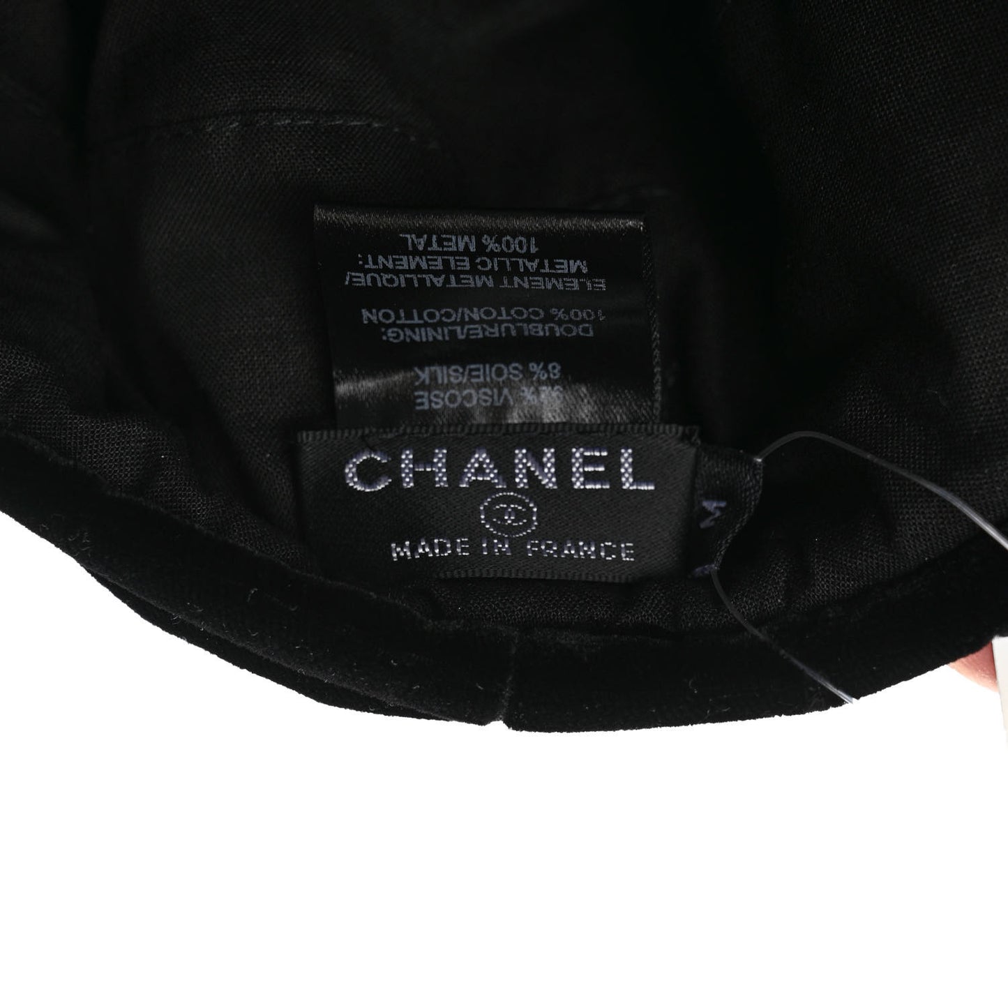 Velvet Beret Hat M Black