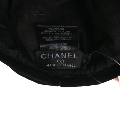 Chanel Velvet Beret Hat M Black 7 of 7
