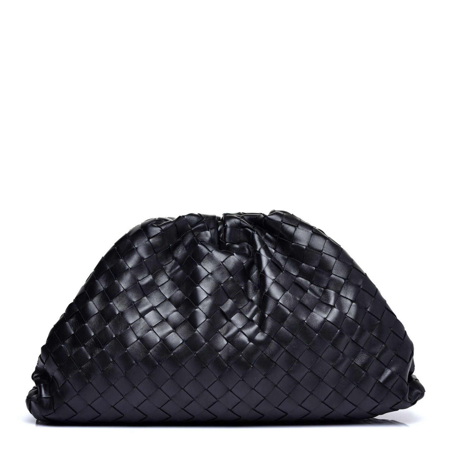 Nappa Maxi Intreccio The Pouch Oversized Clutch Black