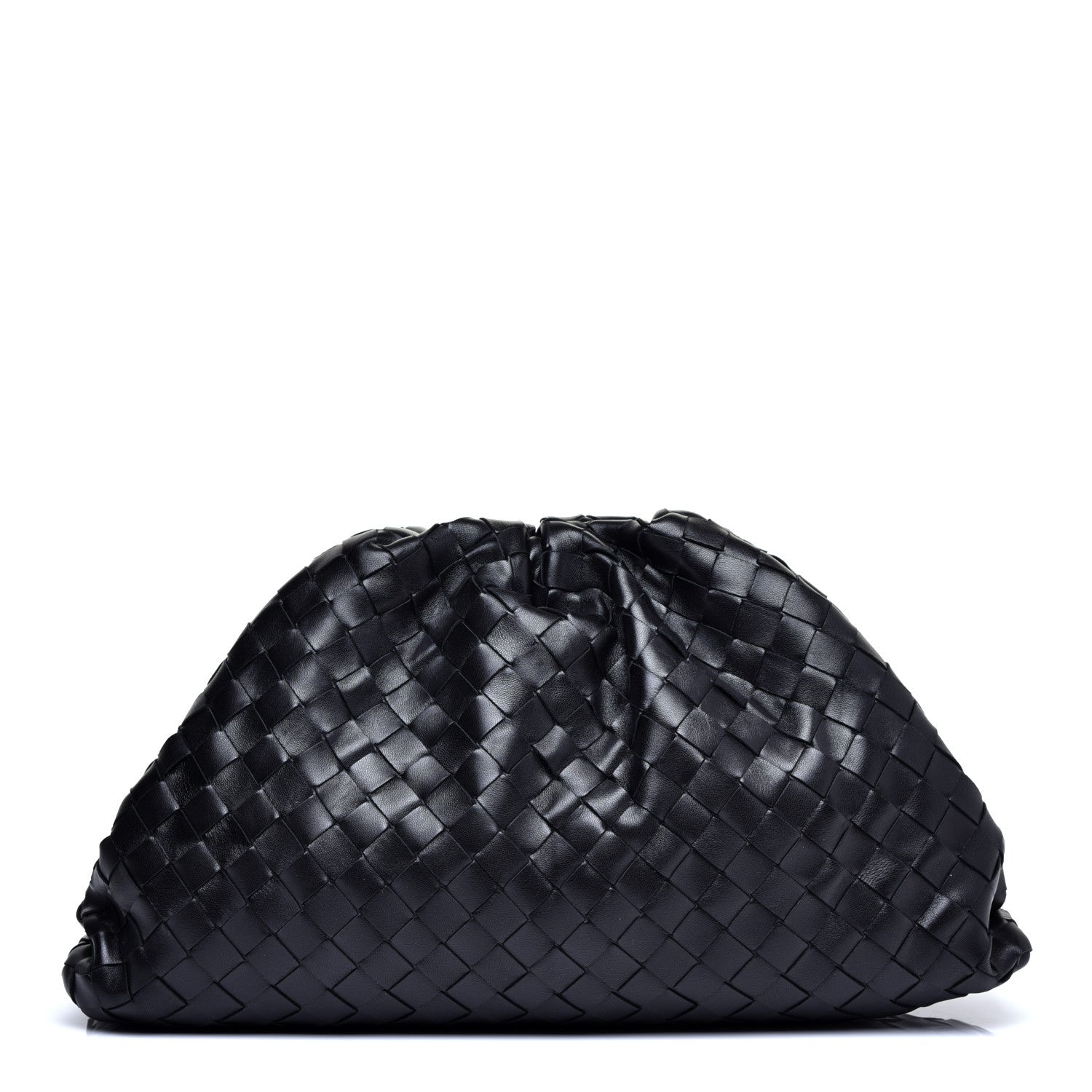 Bottega Veneta Nappa Maxi Intreccio The Pouch Oversized Clutch Black 1 of 10